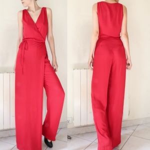 ❤️Red Zara Satin Jumpsuit❤️